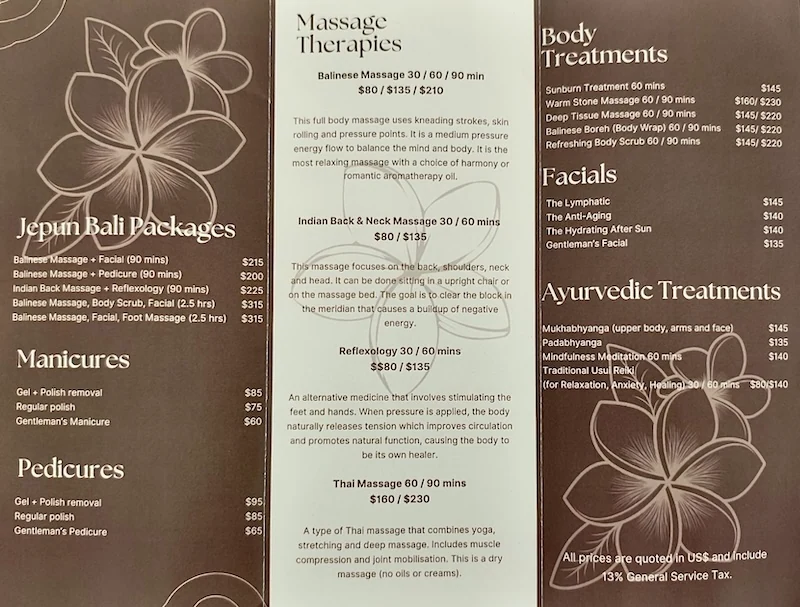Price list